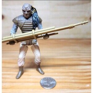 Power of the Force WEEQUAY SKIFF GUARD Loose Action Figure w/ Staff Hasbro 1997